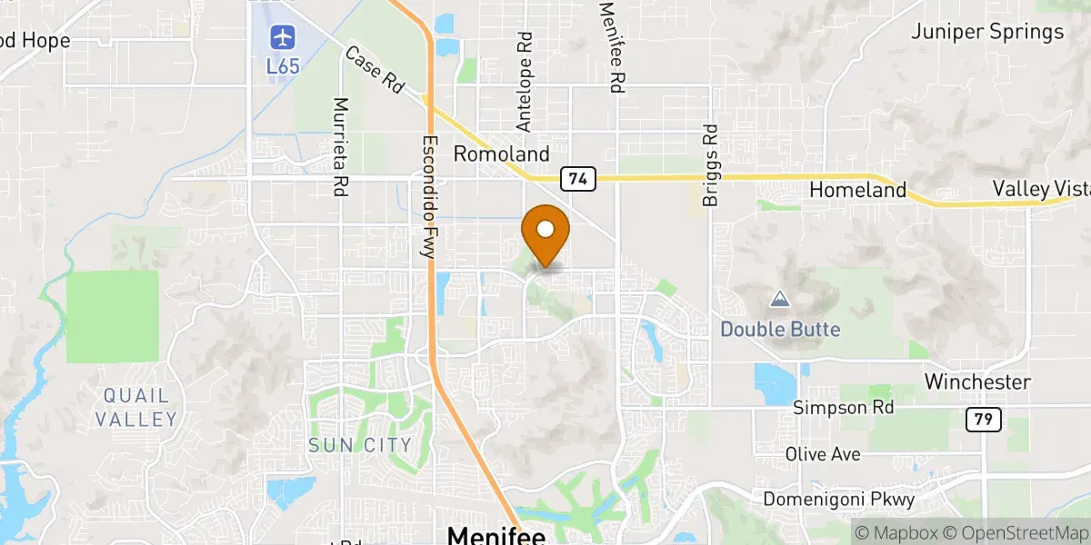 neighborhood map in Menifee, CA