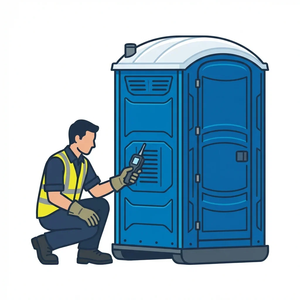 Infographic detailing causes of portable toilet odors in Menifee, CA